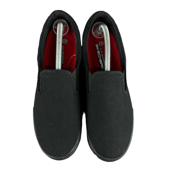 SKECHERS For Work Delvee Slip Resistant Black Slip On Shoes Women's Size 11 - Picture 7 of 10